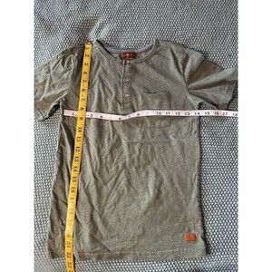 7 for all Mankind Boys Size Small Gray Green Henley Modal Cotton Blend Tee
